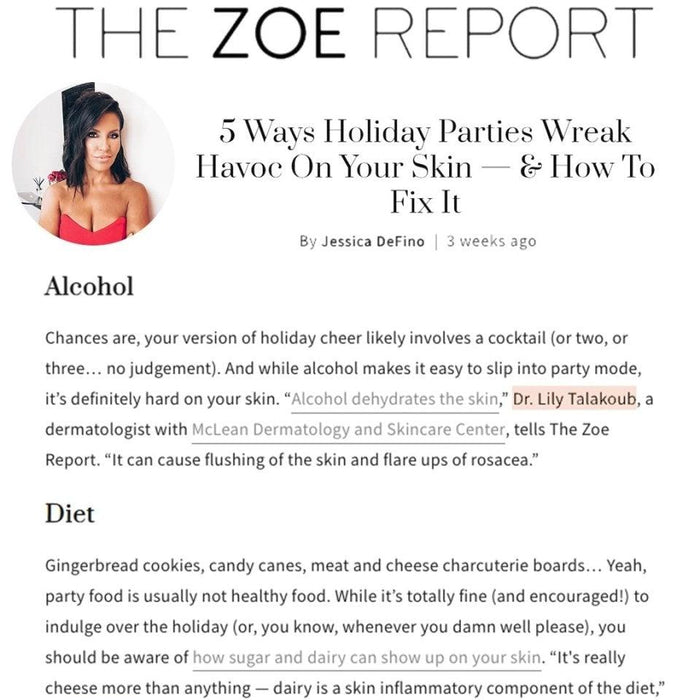 5 Ways Holiday Parties Wreak Havoc On Your Skin — & How To Fix It | Derm to Door
